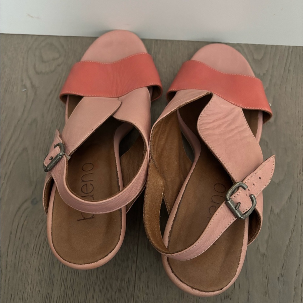 Bueno Brand Chloe - Stylish Pink and Coral Women's Slingback Heels - Picture 6 of 7